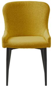 Hořčicově žlutá bouclé jídelní židle Unique Furniture Ontario