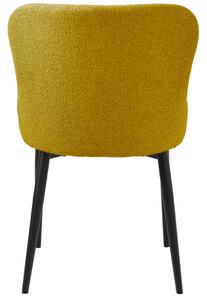Hořčicově žlutá bouclé jídelní židle Unique Furniture Ontario