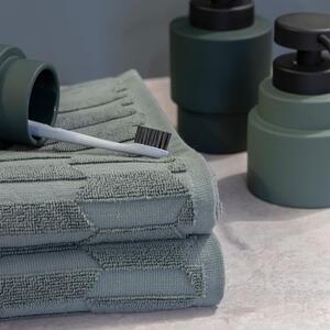 Tmavě zelené bavlněné ručníky v sadě 2 ks 35x55 cm Geo – Mette Ditmer Denmark
