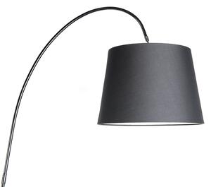 Moderní stojací lampa s černým stínidlem - Bend