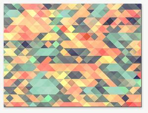 Pastelová geometrická mozaika – Jednodílný obraz, 40 × 30 cm