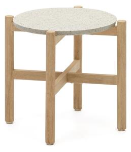 Kulatý odkládací stolek s terrazzo deskou ø 54,5 cm Pola – Kave Home