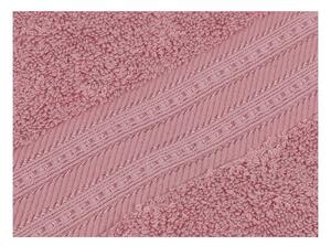 Tmavě růžová osuška z bavlny a bambusového vlákna Lavinya, 70 x 140 cm