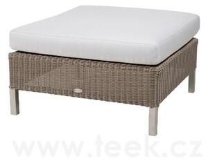 Cane-line Podnožka Connect, Cane-line, čtvercová 72x72x30 cm, rám kov, výplet umělý ratan barva taupe, bez sedáku