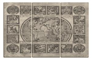 Obraz na plátně - Starodávná mapa světa 1100FB (120x80 cm)