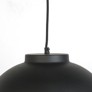 Závěsná lampa černá s mosazným vnitřkem 40 cm - Hoodi