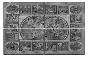 Obraz na plátně - Starodávná mapa světa 1100QC (120x80 cm)