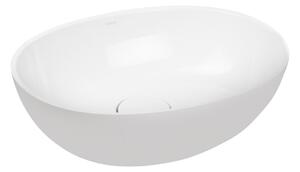 Ksuro 02 umyvadlo 47x36 cm oválné na pult bílá lesk 20002000