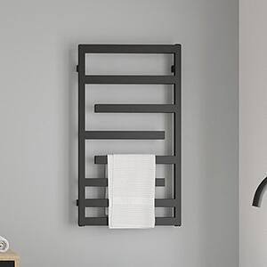 Oltens Flamma koupelnový radiátor designově 88x50 cm černá mat 55014300