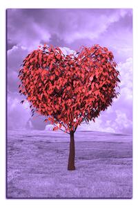 Obraz na plátně - Srdce ve tvaru stromu - obdélník 7106FA (60x40 cm)