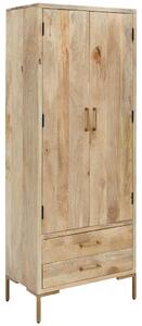 ŠATNÍ SKŘÍŇ, mangové dřevo, přírodní barvy, 75/192/45 cm MID.YOU - Šatní skříně, Online Only