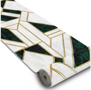 Běhoun EMERALD exkluzivní 1015 glamour, marmur, geometrický zelený/zlatý