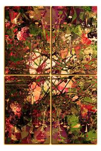 Obraz na plátně - Květinové grungy pozadí - obdélník 7108FD (120x80 cm)
