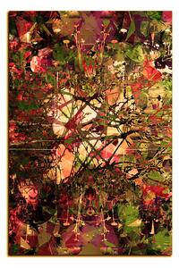 Obraz na plátně - Květinové grungy pozadí - obdélník 7108FA (90x60 cm )