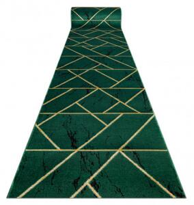 Běhoun EMERALD exkluzivní 1012 glamour, marmur, geometrický zelený/zlatý