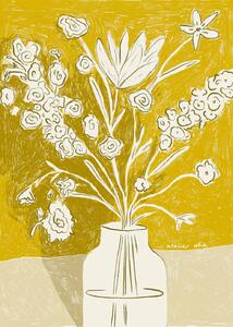 The Poster Club Plakát A Yellow Bouquet by Atelier Aha A4 (21x27cm)