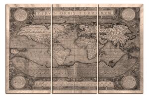 Obraz na plátně - Starožitný mapa světa 1102FB (120x80 cm)