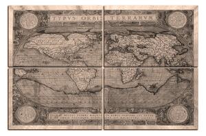 Obraz na plátně - Starožitný mapa světa 1102FC (150x100 cm)
