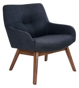 House Nordic Křeslo London Lounge Chair (Lounge křeslo London v tmavě šedé barvě s nohami z ořechového dřeva)