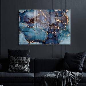 Skleněný obraz 100x70 cm Dark Marble – Wallity