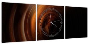 Obraz - Spirála (s hodinami) (90x30 cm)