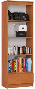 Ak furniture Kancelářský regál Rexa 60 cm 1 šuplík a 4 police olše