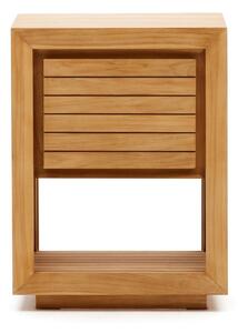 Nízká skříňka pod umyvadlo z teakového dřeva v přírodní barvě 60x80 cm Saula – Kave Home
