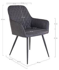 Jídelní židle House Nordic Harbo - umělá kůže | šedá