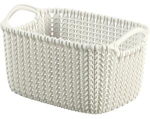 Curver KNIT 226394 Úložný koš 3 L, bílý, hranatý