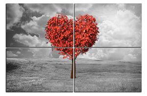 Obraz na plátně - Srdce ve tvaru stromu 1106D (90x60 cm)