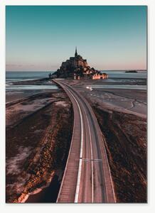 Mont Saint-Michel při odlivu – Jednodílný obraz, 50 × 70 cm
