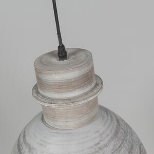 Sada 2 venkovských závěsných lamp šedá - Dory