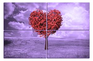 Obraz na plátně - Srdce ve tvaru stromu 1106FD (120x80 cm)