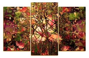 Obraz na plátně - Květinové grungy pozadí 1108FC (120x80 cm)