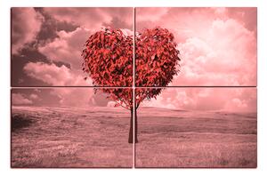 Obraz na plátně - Srdce ve tvaru stromu 1106QD (90x60 cm)