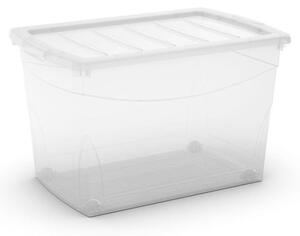 KIS Omnibox 008612WHTRS Box 60 L, průhledný s kolečky KIS
