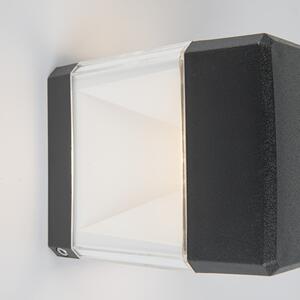 Moderní venkovní nástěnné svítidlo černé včetně LED IP55 - Elisa
