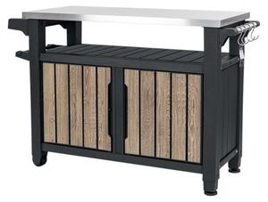 Multifunkní zahradní stolek KETER UNITY XL 207L - 134 x 52 x 90 cm - ashwood / jasan