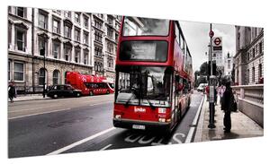 Obraz londýnského autobusu (100x40 cm)