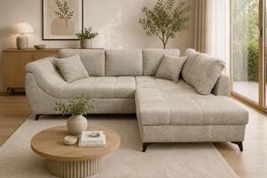 ROHOVÁ SEDAČKA, textil, béžová P & B - Sedací soupravy, Online Only