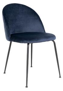 House Nordic Jídelní židle Geneve (Židle modrá v sametu s černými nohami\nHN1205)