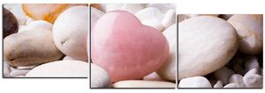 Obraz na plátně - Růžové srdce - panoráma 5105E (90x30 cm)
