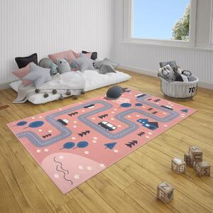 Růžový dětský koberec 80x150 cm Adventures – Hanse Home