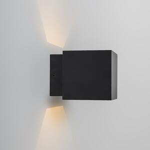 Sada 2 designových nástěnných svítidel černá / zlatá vč. LED - Caja