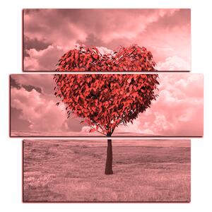 Obraz na plátně - Srdce ve tvaru stromu - čtverec 3106QD (75x75 cm)
