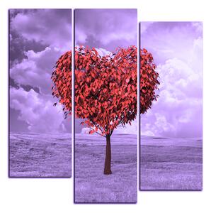 Obraz na plátně - Srdce ve tvaru stromu - čtverec 3106FC (75x75 cm)