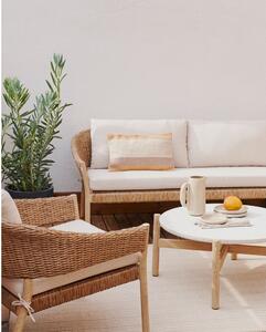 Zahradní lounge set z eukalyptového dřeva pro 4 v krémovo-přírodní barvě Pola – Kave Home