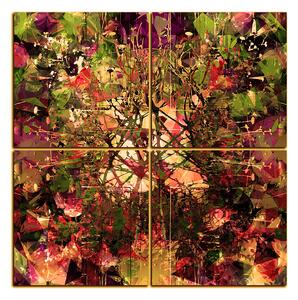 Obraz na plátně - Květinové grungy pozadí - čtverec 3108FE (100x100 cm)