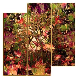 Obraz na plátně - Květinové grungy pozadí - čtverec 3108FC (75x75 cm)