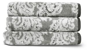 Šedý bavlněný ručník 33x33 cm Damask – Foutastic